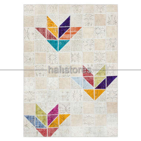 Liviadora Tasarım Patchwork Halı Art MD4075 - 2