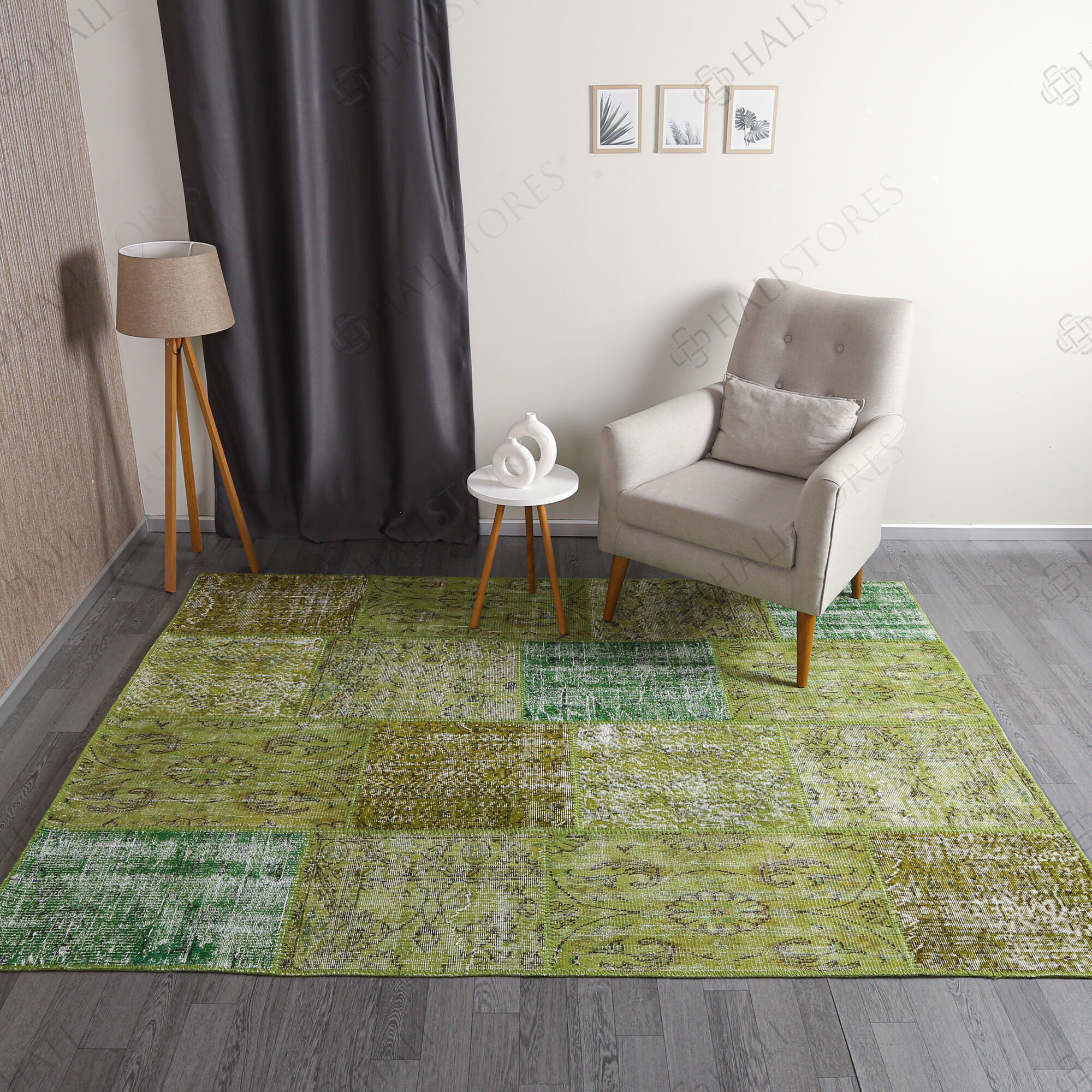 Liviadora Yeşil Patchwork Halı 170x240cm