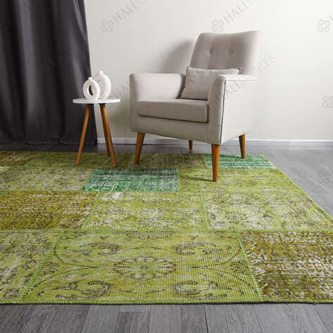 Liviadora Yeşil Patchwork Halı 170x240cm - 3