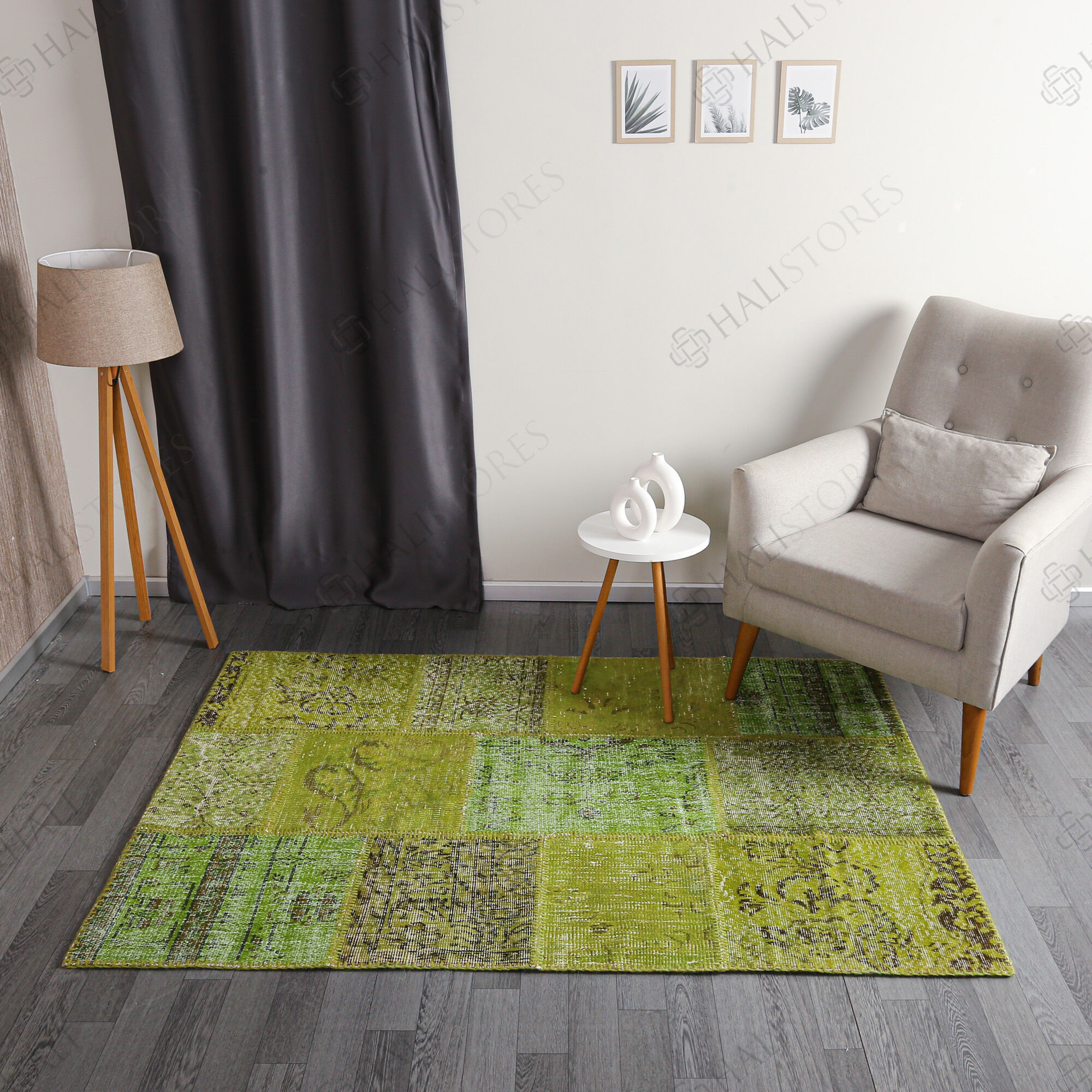 Liviadora Yeşil Patchwork Halı