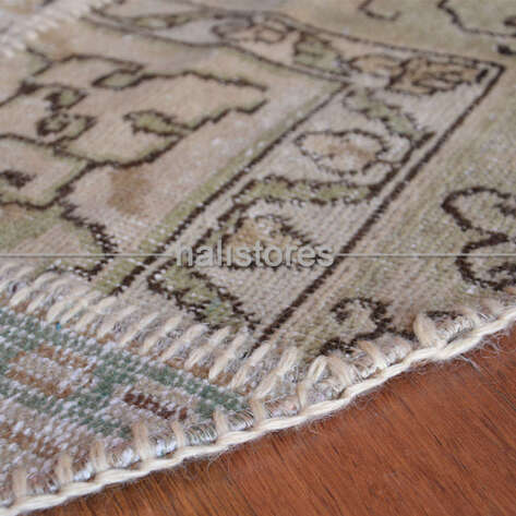 Liviadora Yuvarlak Antik Patchwork Halı Bej - 5