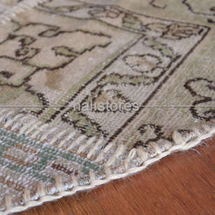Liviadora Yuvarlak Antik Patchwork Halı Bej (5)