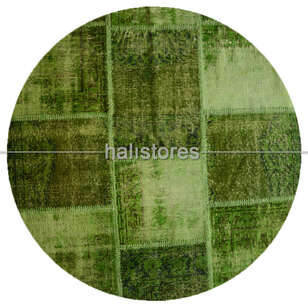 Liviadora Yuvarlak Patchwork Halı Çimen Yeşil (1)