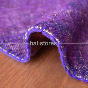 Liviadora Yuvarlak Patchwork Halı Cross Mor (2)