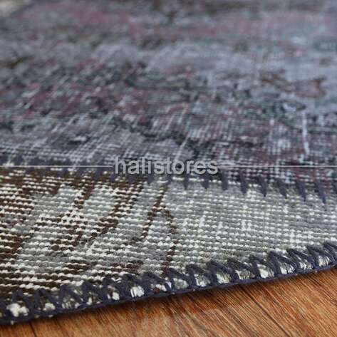 Liviadora Yuvarlak Patchwork Halı Gri - 4