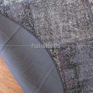 Liviadora Yuvarlak Patchwork Halı Gri (5)