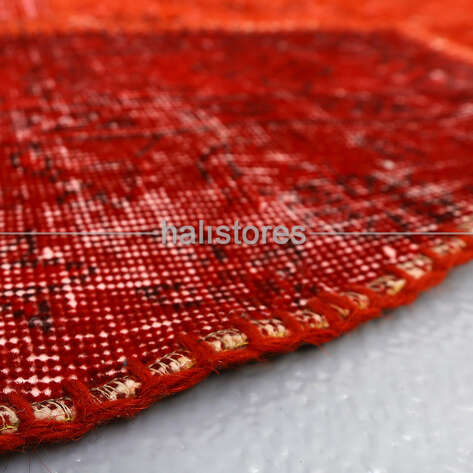 Liviadora Yuvarlak Patchwork Halı Kırmızı - 5