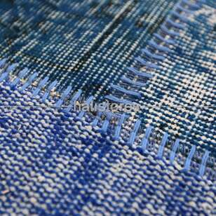 Liviadora Yuvarlak Patchwork Halı Koyu Mavi - Lacivert (4)