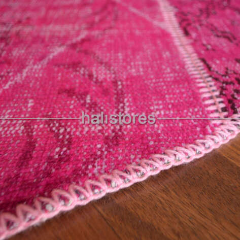 Liviadora Yuvarlak Patchwork Halı Pembe - 5