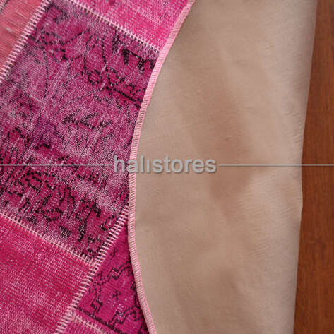Liviadora Yuvarlak Patchwork Halı Pembe - 6