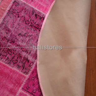 Liviadora Yuvarlak Patchwork Halı Pembe (6)