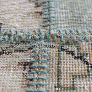 Liviadora Yuvarlak Patchwork Halı Petrol Yeşili (4)