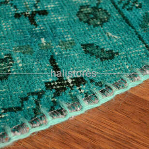 Liviadora Yuvarlak Patchwork Halı Turkuaz (5)