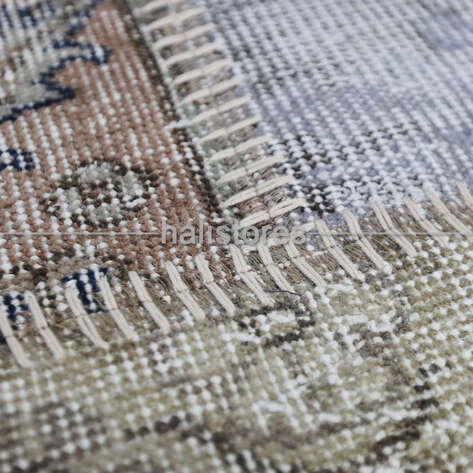 Liviadora Yuvarlak Patchwork Halısı Gri - 4