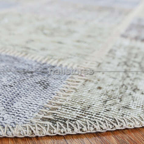 Liviadora Yuvarlak Patchwork Halısı Gri - 5