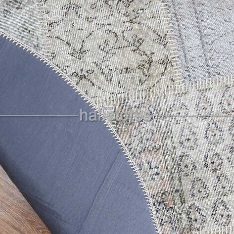 Liviadora Yuvarlak Patchwork Halısı Gri - 6