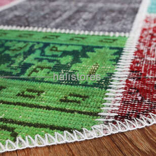 Liviadora Yuvarlak Patchwork Halısı Kareli (4)