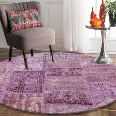Liviadora Yuvarlak Patchwork Halısı Lila - 1