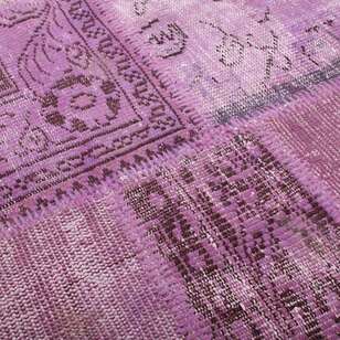 Liviadora Yuvarlak Patchwork Halısı Lila (3)