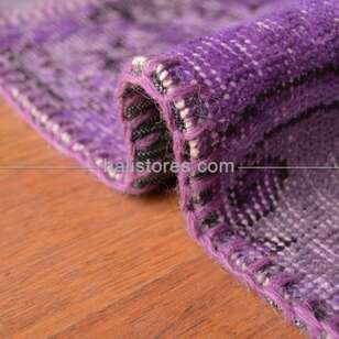 Liviadora Yuvarlak Patchwork Halısı Mor (3)