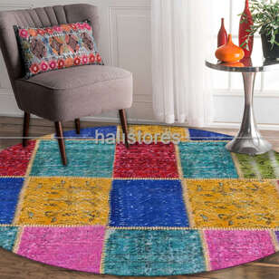 Liviadora Yuvarlak Patchwork Halısı Multi (2)