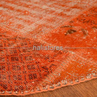 Liviadora Yuvarlak Patchwork Halısı Turuncu (5)