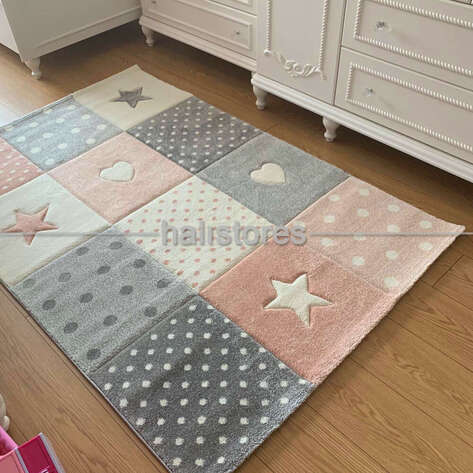 Lüks Kız Çocuk ve Bebek Halısı Kids 05 - 2