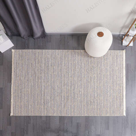 Makinede Yıkanabilir Şönil Dokuma Kilim Bej 8703 - 2