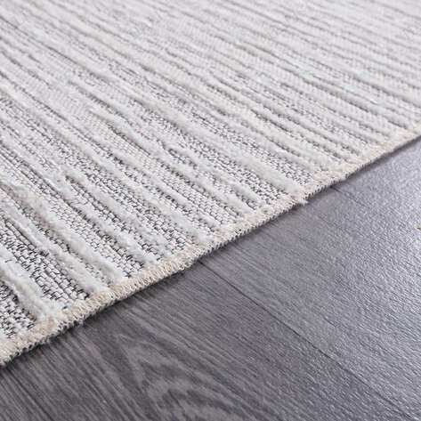 Makinede Yıkanabilir Şönil Dokuma Kilim Beyaz 8706 - 5