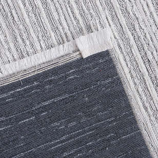 Makinede Yıkanabilir Şönil Dokuma Kilim Beyaz 8706 (6)