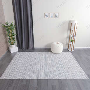 Makinede Yıkanabilir Şönil Dokuma Kilim Gri 8702 (1)