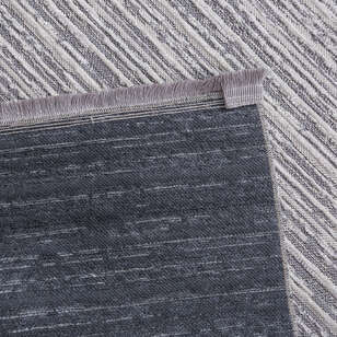 Makinede Yıkanabilir Şönil Dokuma Kilim Gri 8702 (6)
