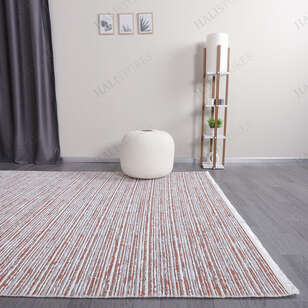 Makinede Yıkanabilir Şönil Dokuma Kilim Kiremit 8704 (3)