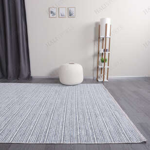 Makinede Yıkanabilir Şönil Dokuma Kilim Mavi 8705 (3)