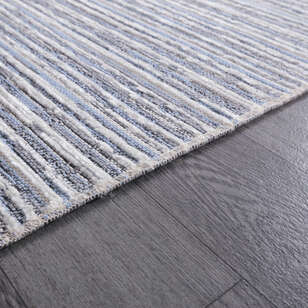 Makinede Yıkanabilir Şönil Dokuma Kilim Mavi 8705 (5)