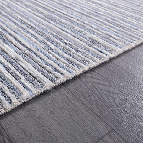 Makinede Yıkanabilir Şönil Dokuma Kilim Mavi 8705 - 5