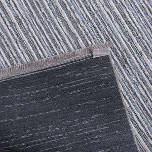 Makinede Yıkanabilir Şönil Dokuma Kilim Mavi 8705 (6)