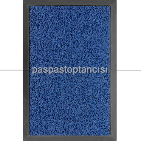Mavi Kıvırcık Paspaslı Kauçuk Hijyen Paspas - 1