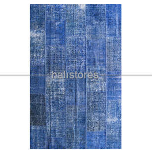 Mavi Patchwork El Dokuma Halı (2)