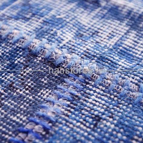 Mavi Patchwork El Dokuma Halı - 4