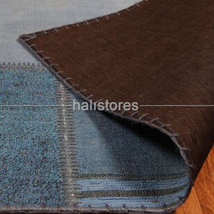 Mavi Patchwork Kırkyama Halı (3)