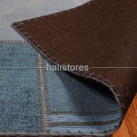 Mavi Patchwork Kırkyama Halı - 3