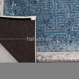 Mavi Vintage Çerçeveli Halı Zen (5)