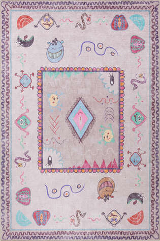 Pembe Dokuma Taban Dekoratif Çocuk Odası Halısı - 2
