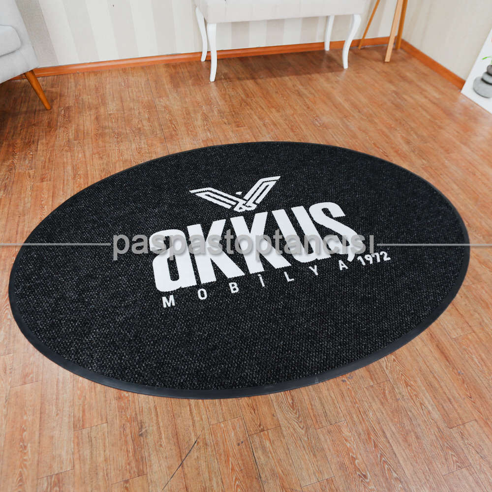 Mobilya Firmaları için Logolu Oval Paspas