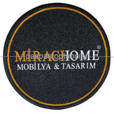 Mobilya Firmaları için Logolu Yuvarlak Halı Paspas - 1