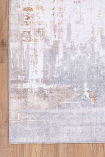 Modern Art Dokuma Taban Dekoratif Gri Halı HS 233 (3)