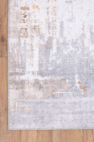 Modern Art Dokuma Taban Dekoratif Gri Halı HS 233 - 3