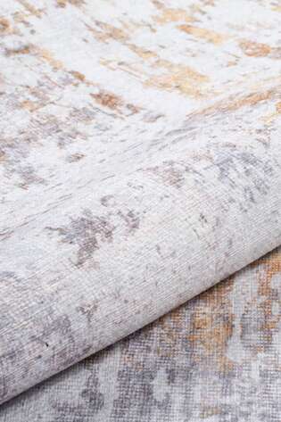 Modern Art Dokuma Taban Dekoratif Gri Halı HS 233 - 6