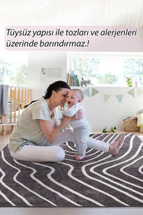 Modern Art Şönil Dokuma Pamuk Polyester  Halı HS 421 (8)